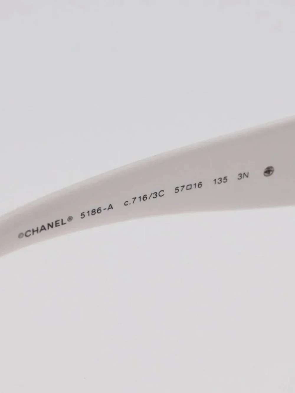 CHANEL Camelia Sunglasses Plastic White 5186-A CC Auth 176109A
